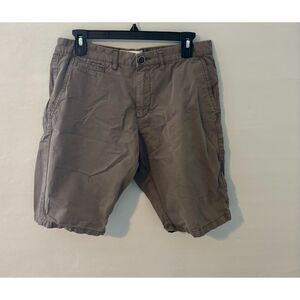 Celio Mens Chino Shorts Size 32 Brown Casual Flat Front Cotton Summer